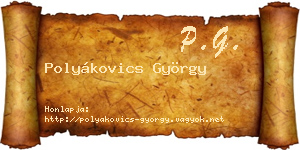 Polyákovics György névjegykártya