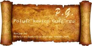 Polyákovics György névjegykártya