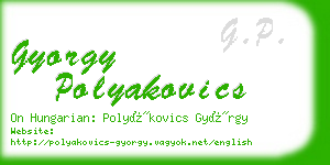 gyorgy polyakovics business card